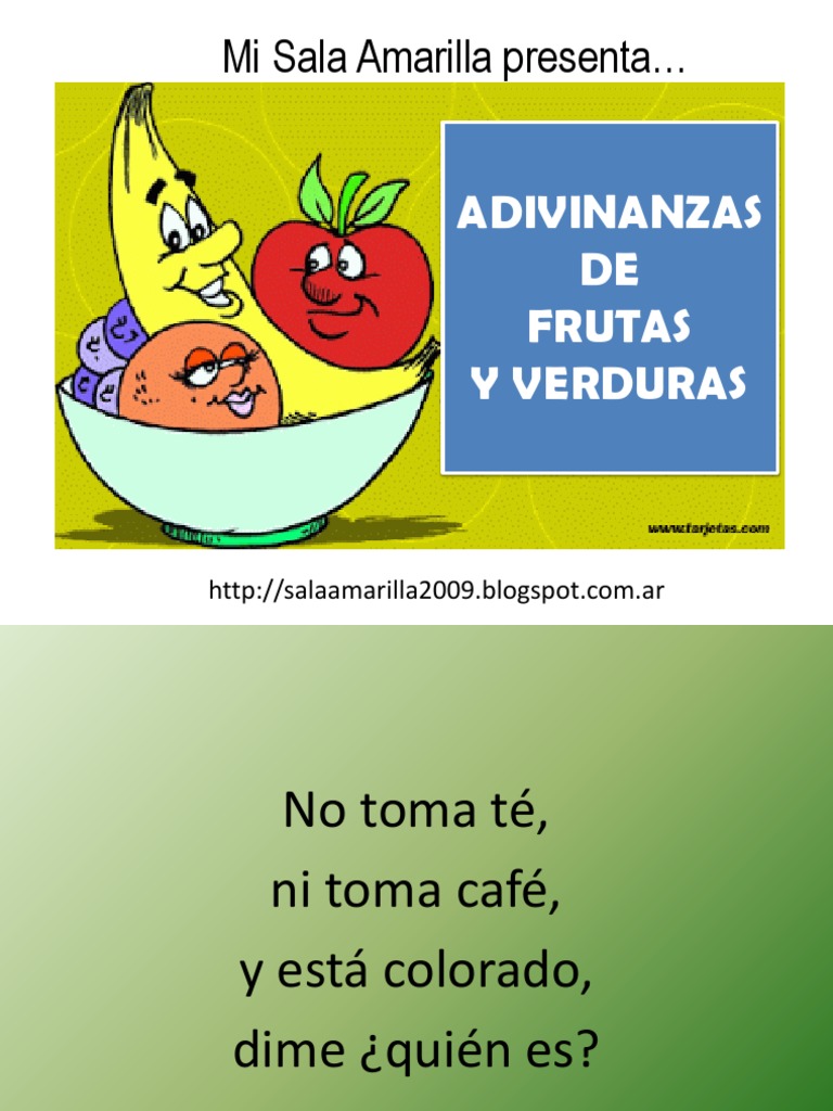 Adivinanzas de Frutas y Verduras