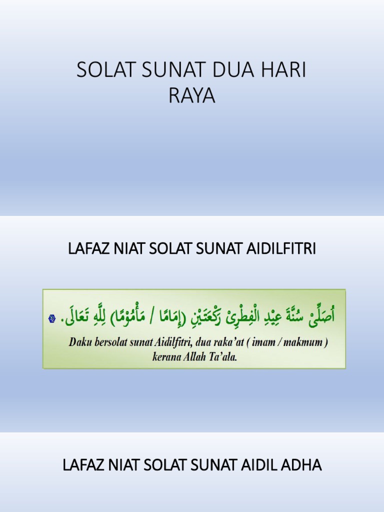 Solat Sunat Dua Hari Raya Pdf