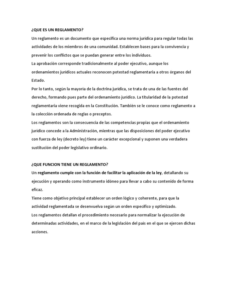 Que Es Un Reglamento Regulación Deportes