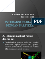 Interaksi partikel radiasi dan foton berenergi tinggi dengan zat