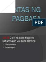 Antas NG Pagbasa