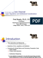 Animal Carcass Disposal: Fred Boadu, PH.D J.D