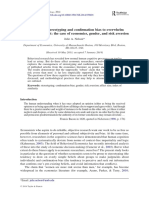 The Power of Stereotyping and Confirmation Bias To Overwhelm Accurate Assessment - The Case of Economics, Gender, and Risk Aversion - B