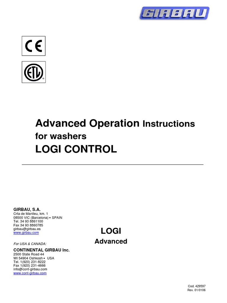 Logi Control Advanced Operation Instructions 01-06 | PDF | Menu ...