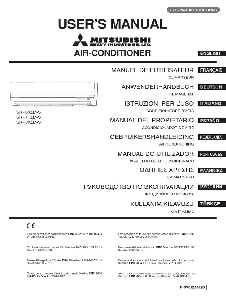 User'S Manual AirConditioner PDF Air Conditioning Leak