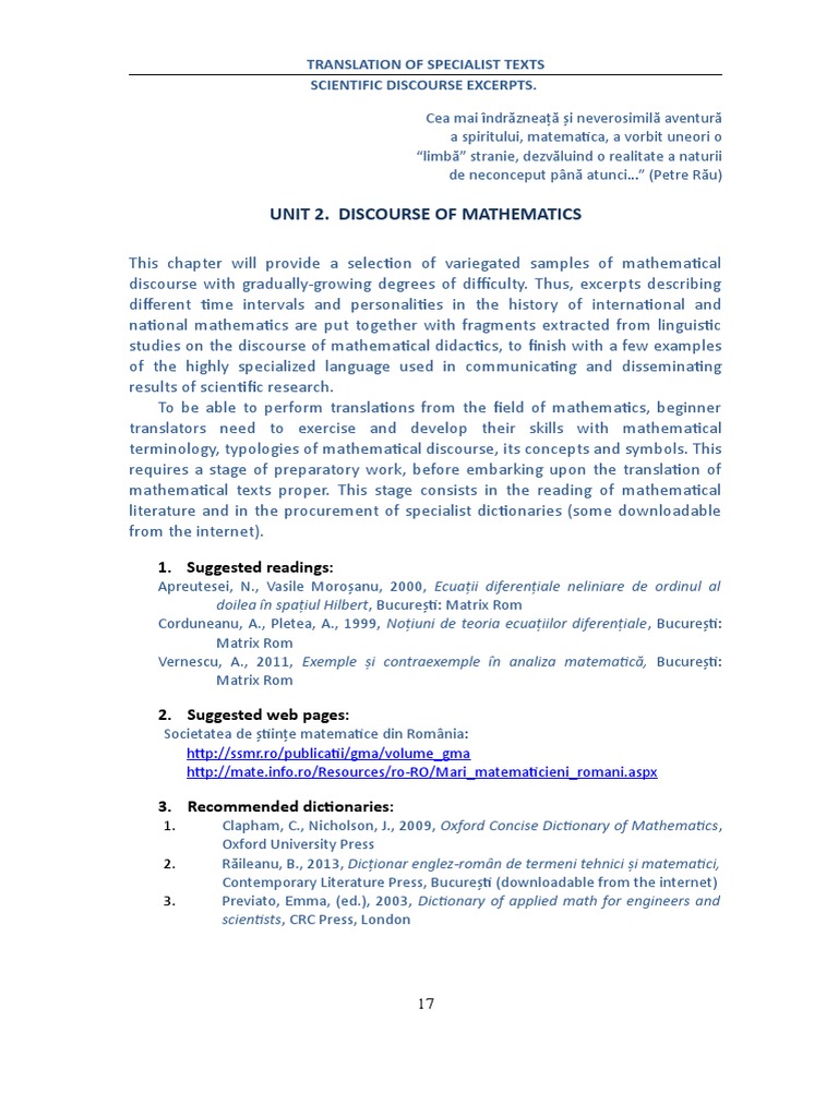 Unit 2. Discourse of Mathematics | PDF | Polynomial | Matrix (Mathematics)