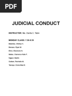 Judicial Conduct: INSTRUCTOR: Ma. Clarita C. Tabin