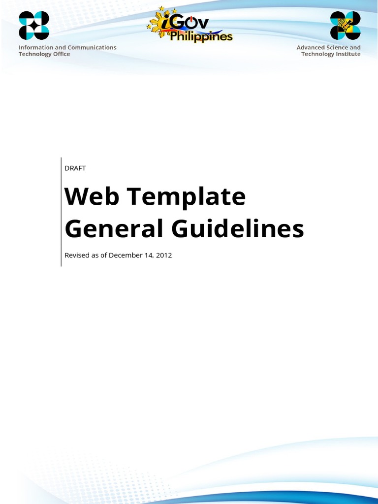 Government Web Template Guidelines | PDF | Websites | Web Page