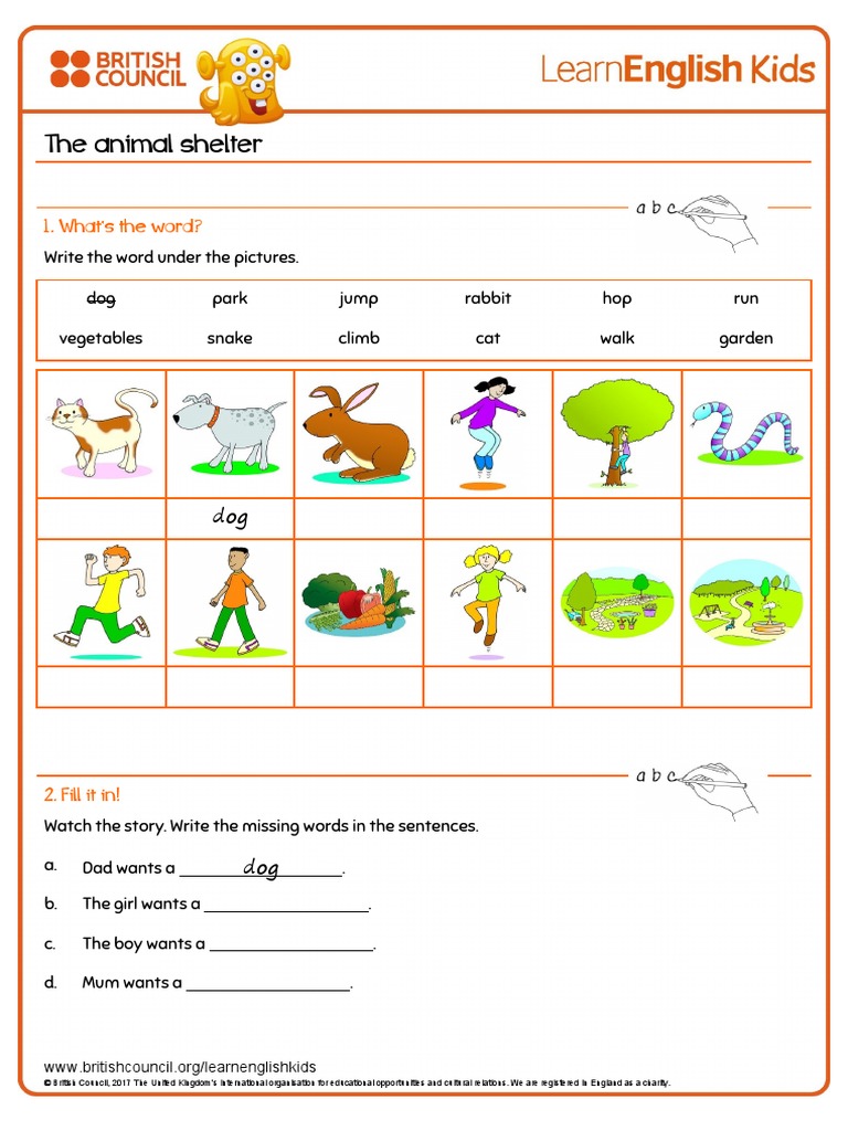 Short Stories the Animal Shelter Worksheet 2017 Domesticated Animals