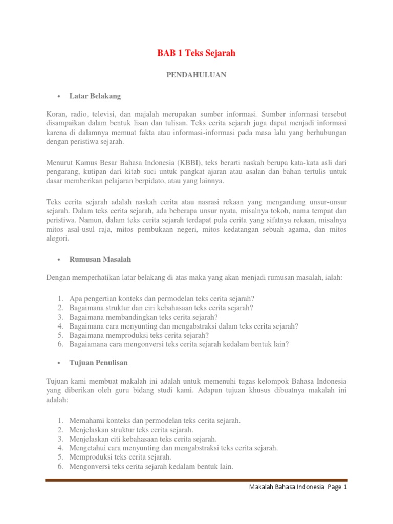 Berikut Yang Termasuk Dalam Teks Cerita Sejarah Nonfiksi Adalah