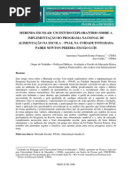 Estudos Sobre a Implementação Do PNAE