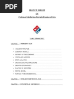 Marketing Project On Customer Satisfaction Towards Domino's Pizza - 151882751