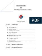 Marketing Project On Customer Satisfaction Towards Domino's Pizza - 151882751
