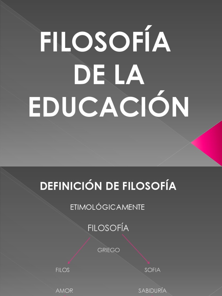 Filosofia de La Educacion PDF