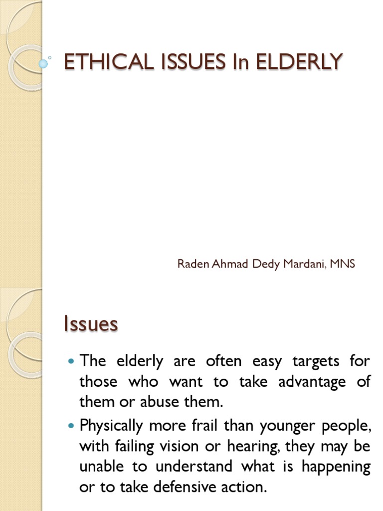 Ethical Challenges in Elderly Care | PDF | Caregiver | Insurance