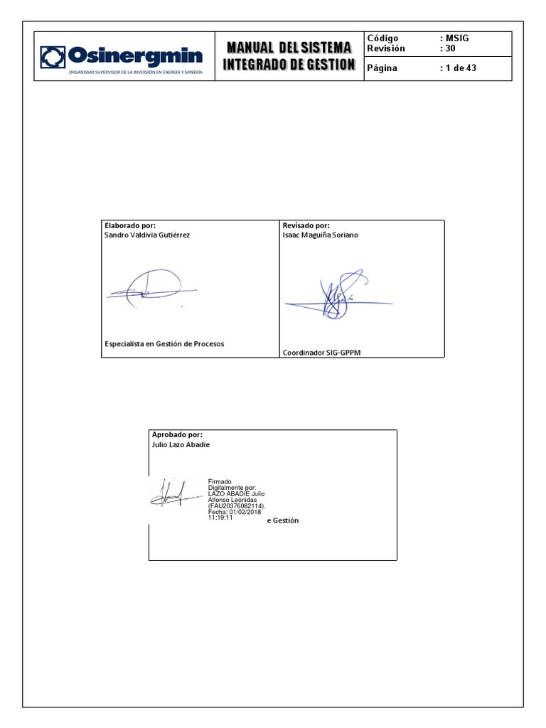 Manual del Sistema Integrado de Gestión | PDF | Institución | Calidad ...