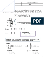 Tema 18 Simplificación de Fracciones