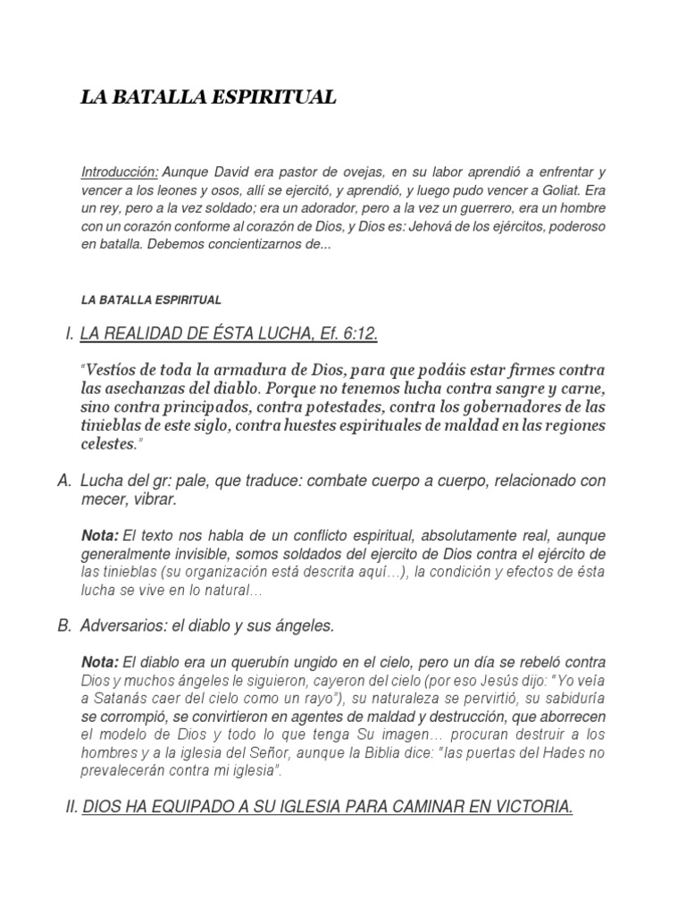 La Batalla Espiritual | PDF | Diablo | Cristo (título)