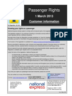 Passenger Rights: 1 March 2013 Customer Information