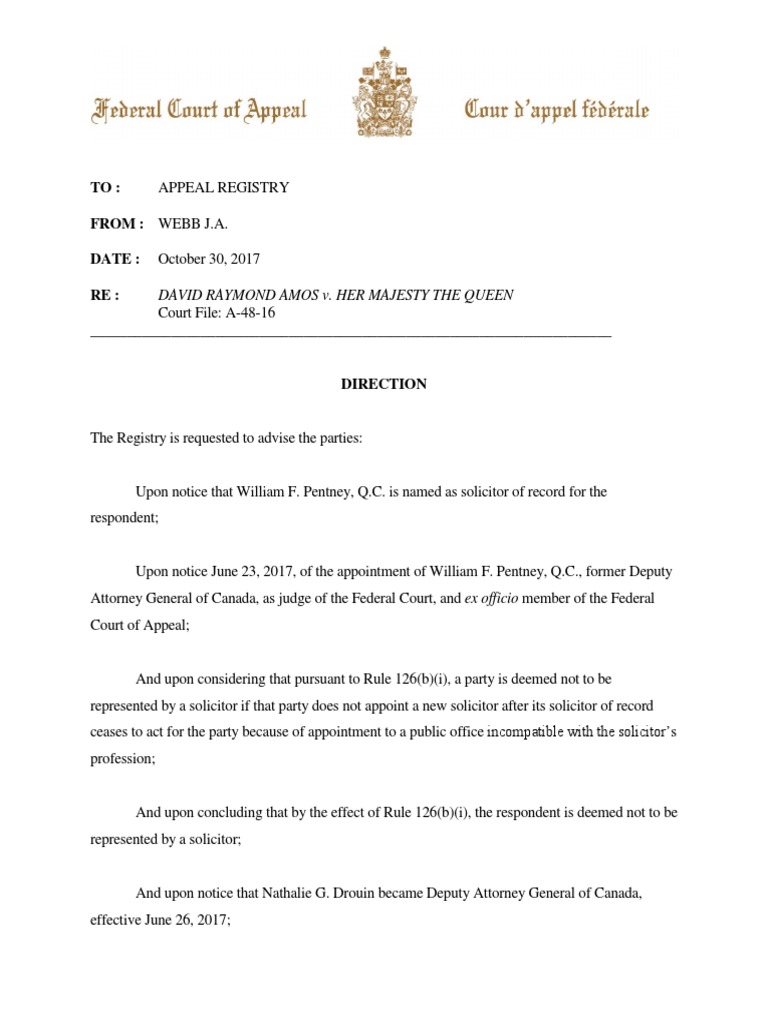 Legal Notice: Change of Representation | PDF