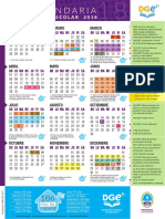 Calendario Dge Secundaria 2018