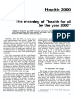 Mahler - 1981 - The Meaning of Health Fot All by The Year 2000 PDF