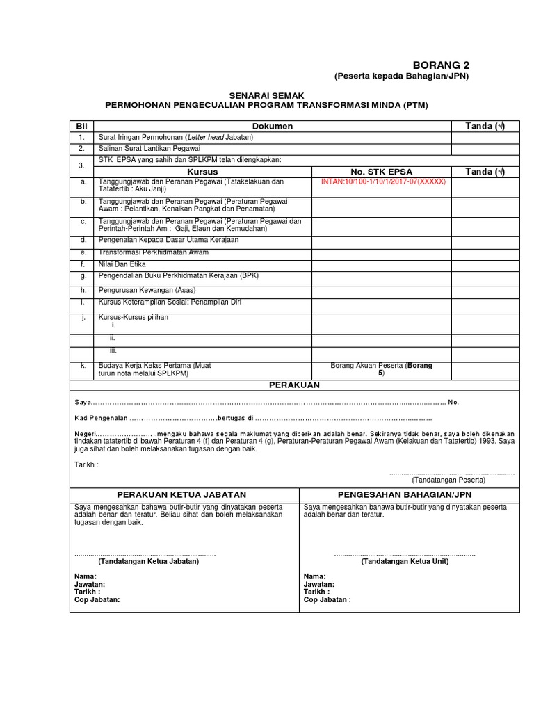 Contoh Soalan Peperiksaan Pengesahan Dalam Perkhidmatan 