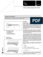 Mechanics: Using A Caliper Gauge With Vernier