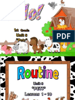 1° - Routine - Module - 8 - Pets - Lessons 1 To 10