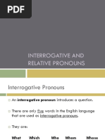 Interrogative Relative Promouns