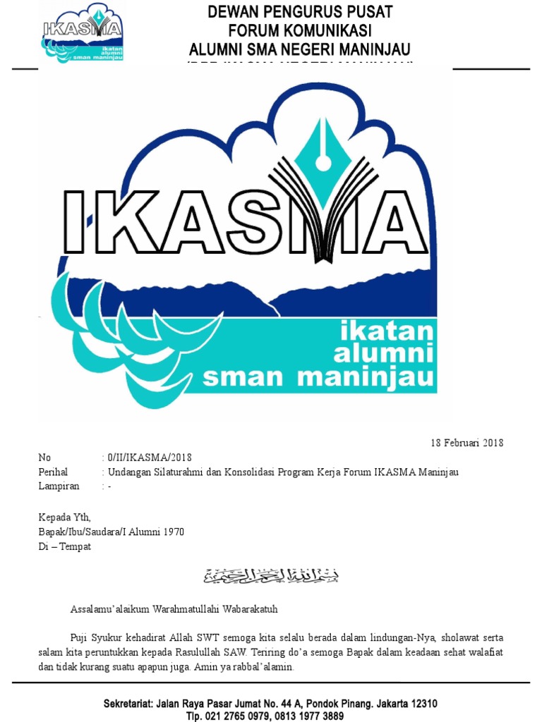 54+ Contoh Surat Undangan Alumni Pondok Terbaru