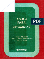 ALLWOOD, Jens Et Al. Logica para Lingüistas