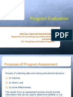Program Evaluation - Special Education Program by Drs. Hong Shen and Colleen Torgerson