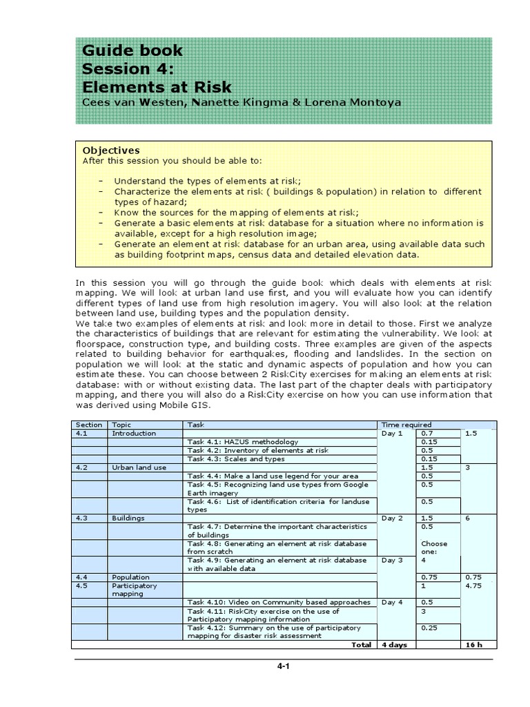 Elements at Risk Mapping Guide | PDF | Hazards | Slum