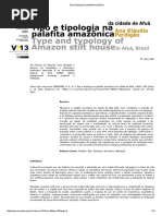 Tipo e Tipologia Na Palafita Amazônica