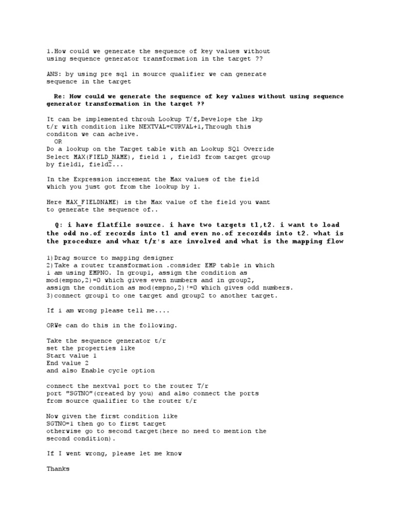 Generate Key Values Without Sequence Generator | PDF | Teaching Methods ...