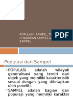 Materi Tambahan Inisiasi 3--Populasi, Sampel, Tehnik Penarikan Sampel Ukuran Sampel