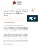 Co-Designing Regional Innovation Policies - A New Project for Multi-level Coordination