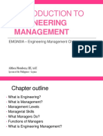 Introduction To: Engineering Management