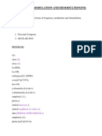 Frequency Modulation and Demodultion (FM) : All All