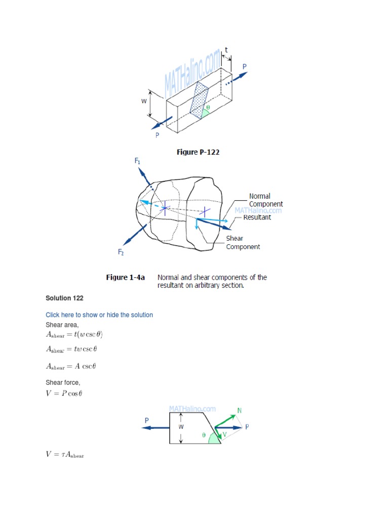 Shear Area and Force Explained | PDF