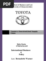 Toyota's Overstretched Supply Chain