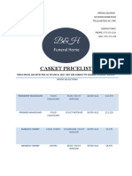 Casket Pricelist