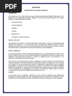 Aseveraciones Financieras