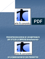 Materiales de ArteyConcreto en Fibra de Vidrio