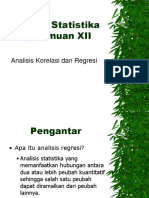 Materi XII Analisis Korelasi Dan Regresi