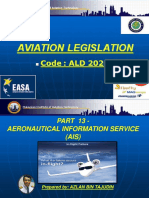 Aviation Legislation - Part 13 (Aeronautical Information Service)