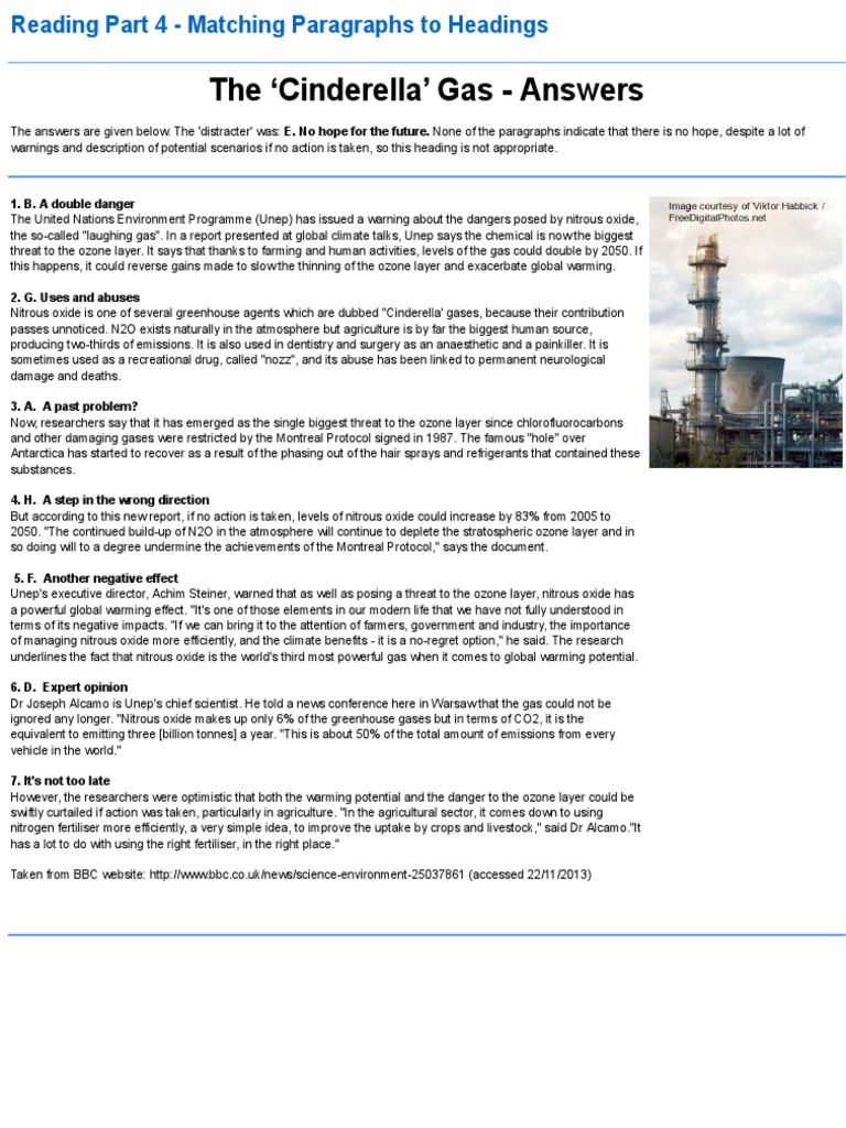 Aptis Reading.practice Tests PDF Nitrous Oxide Global Warming