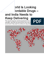 The World Is Looking For Affordable Drugs(genric pharma).docx