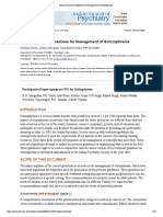 Clinical Practice Guidelines for Management of Schizophrenia